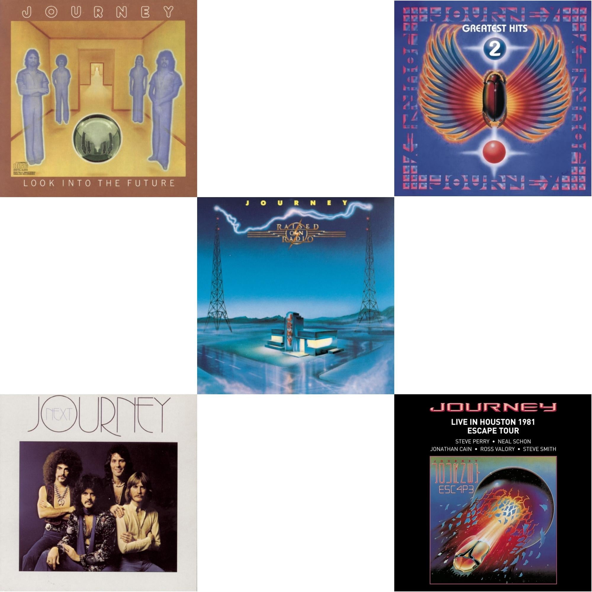 Look Into The Future & Next & Raised On Radio & Journey's Greatest Hits Vol.2 & Live In Houston 1981: The Escape Tour
