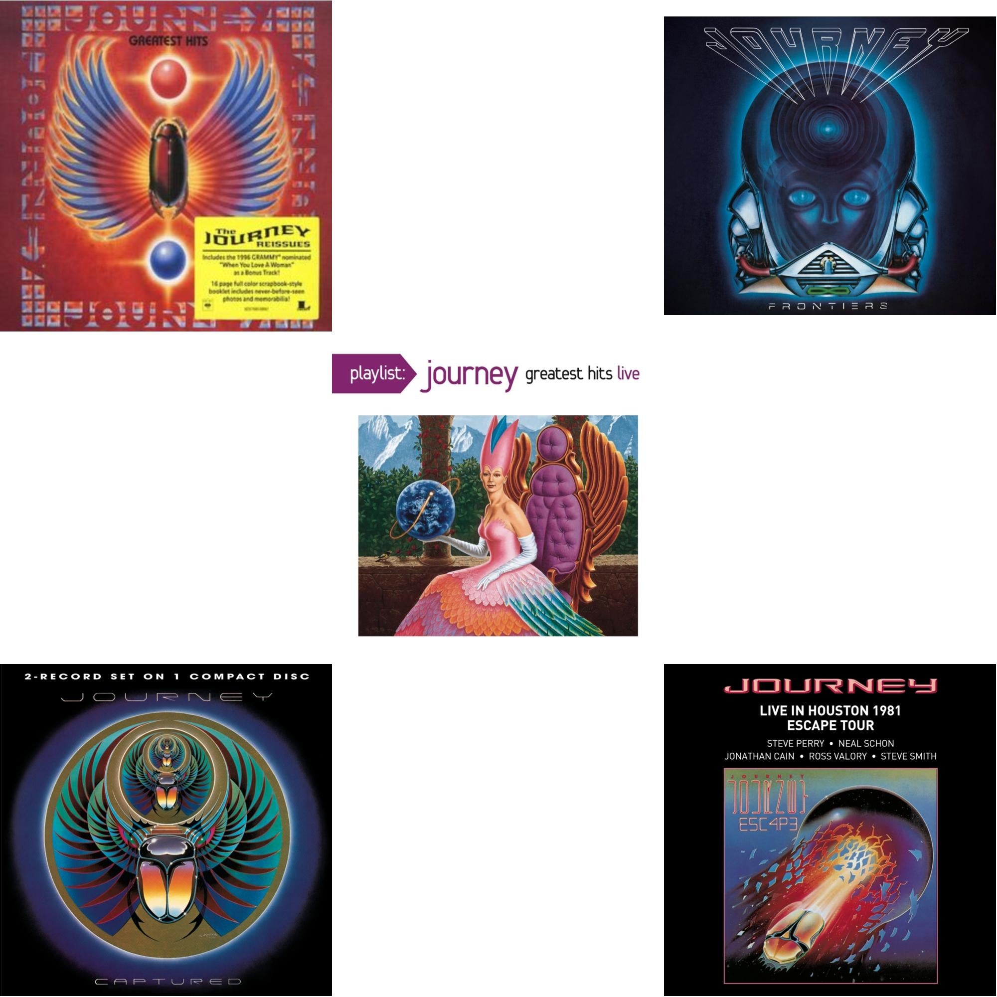 Greatest Hits & Captured & Playlist: Journey Greatest Hits Live & Frontiers & Live In Houston 1981: The Escape Tour