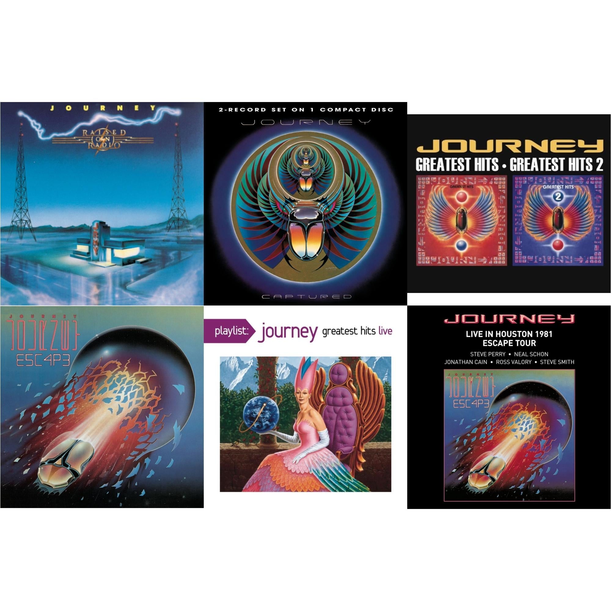 Raised On Radio & Captured & Greatest Hits 1 & 2 & Escape & Playlist: Journey Greatest Hits Live & Live In Houston 1981: The Escape Tour