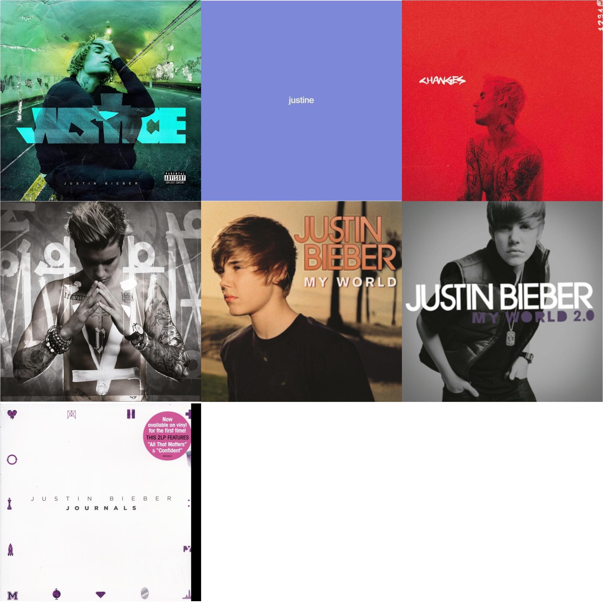 Justice (2LP) & Swag (X) (2LP) & Changes (2LP/Red Vinyl) & Purpose & My World & My World 2.0 & Journals