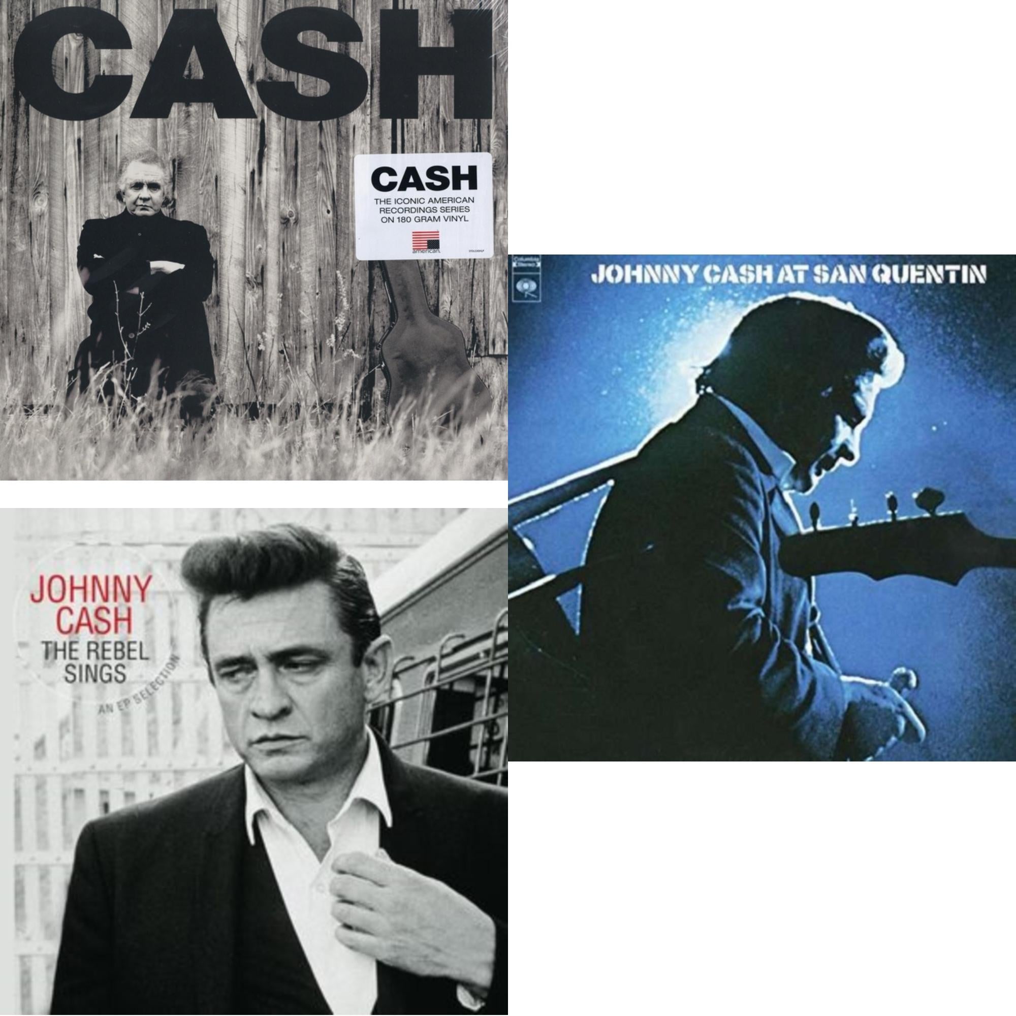 American Ii: Unchained (180G) & Rebel Sings (Crystal Clear & Solid Silver LP Vinyl) & At San Quentin