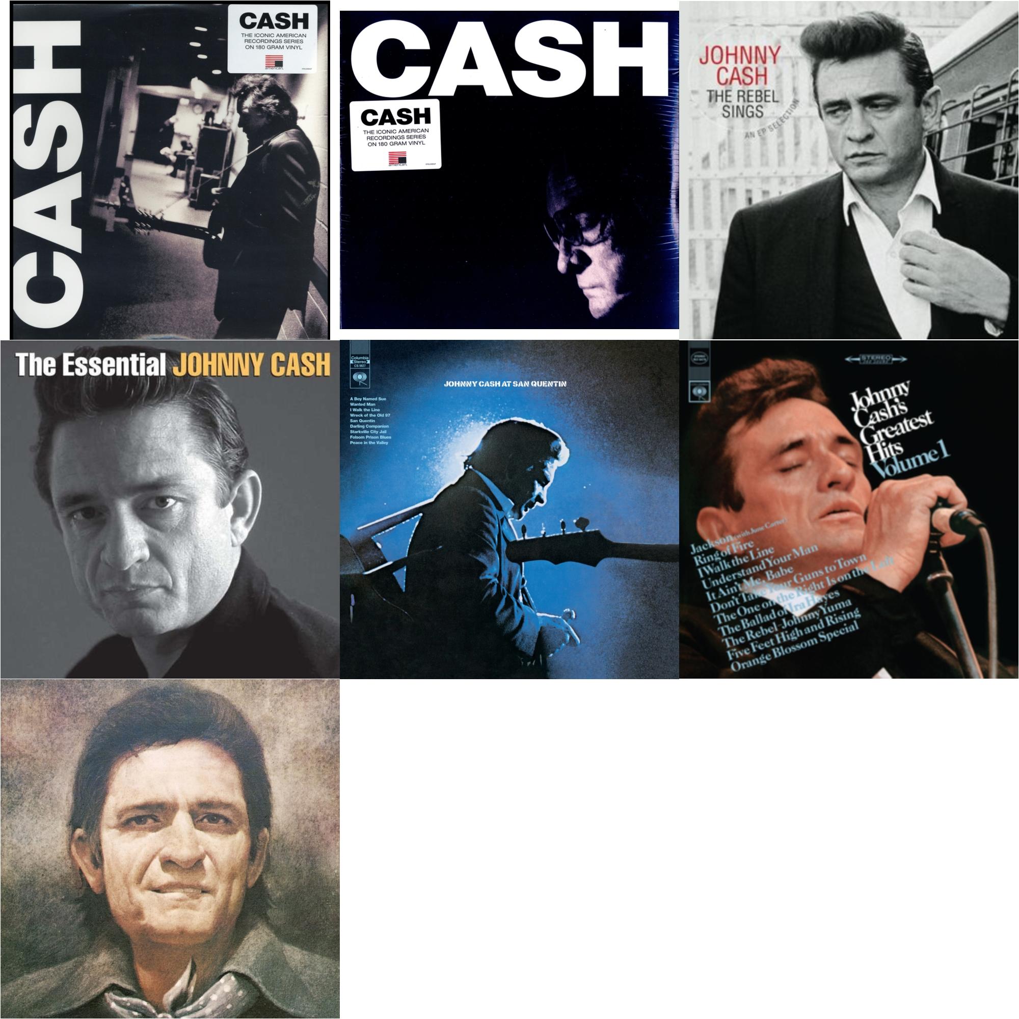 At San Quentin & Greatest Hits, Volume 1 & Johnny Cash Collection: His Greatest Hits, Volume 2 & American Iii: Soitary Man & American Iv: The Man Comes Around & Rebel Sings (Crystal Clear & Solid Silver LP Vinyl) & Essential Johnny Cash