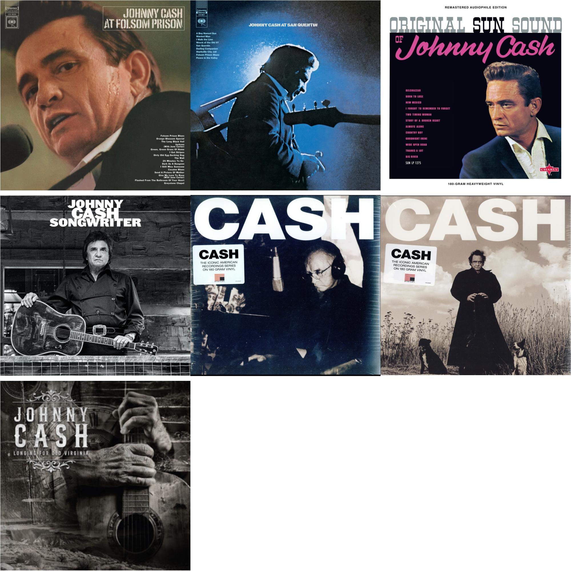 At Folsom Prison & At San Quentin & Original Sun Sound Of Johnny Cash & Songwriter & American V: A Hundered Ways & American Recordings & Longing For Old Virginia 1976 (2LP)