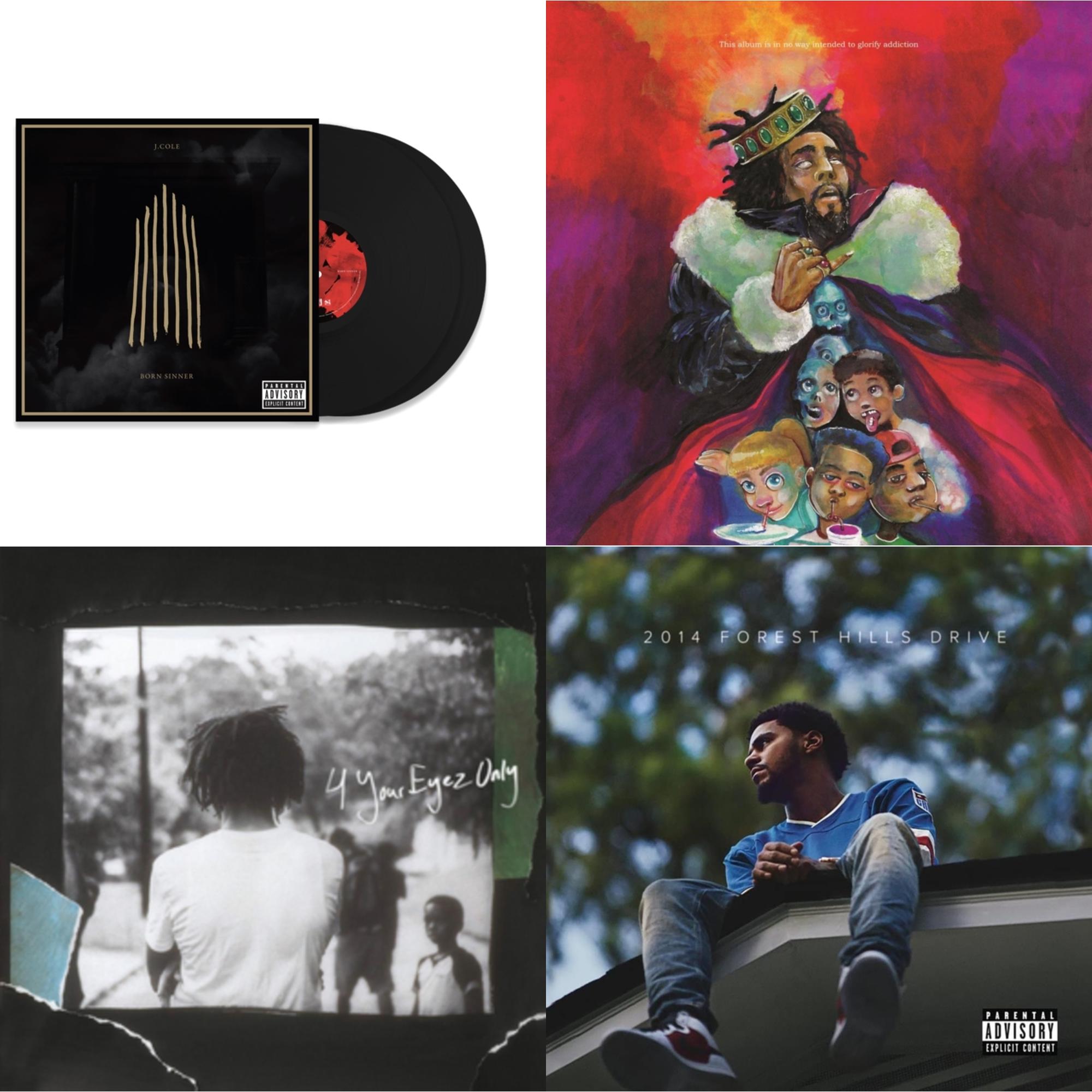 2014 Forest Hills Drive (2LP) (X) & Born Sinner (X) (2LP) & 4 Your Eyez Only & Kod
