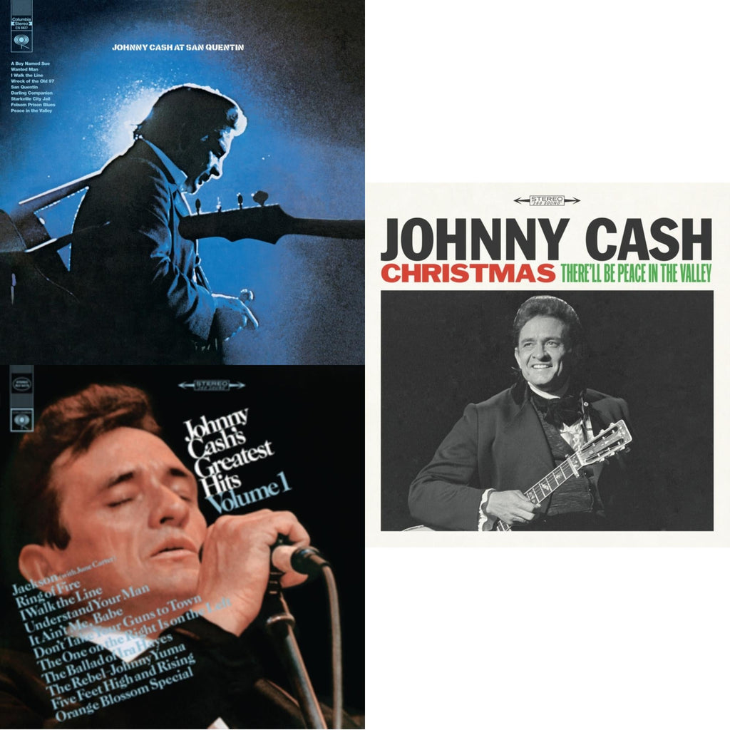 At San Quentin & Greatest Hits, Volume 1 & Christmas: There'll Be Peace In The Valley