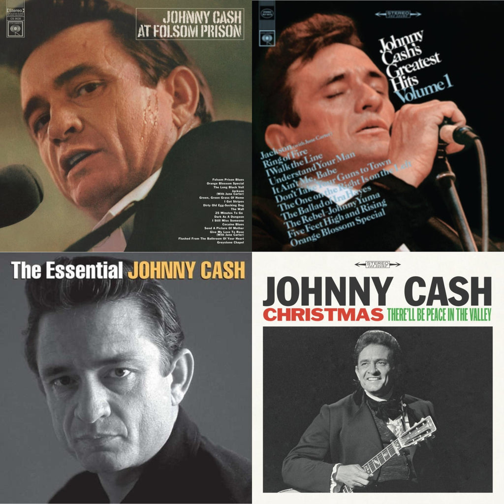 At Folsom Prison & Greatest Hits, Volume 1 & Essential Johnny Cash & Christmas: There'll Be Peace In The Valley