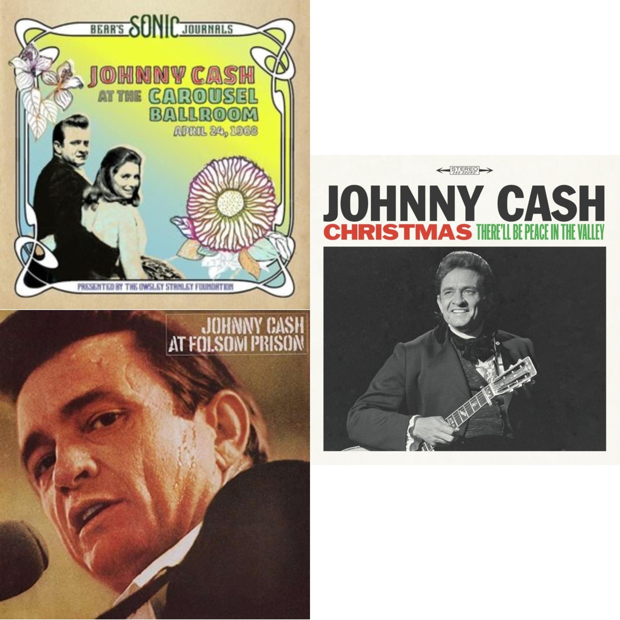 Bear's Sonic Journals: Johnny Cash, At The Carousel Ballroom, April 24, 1968 (2LP) & At Folsom Prison & Christmas: There'll Be Peace In The Valley