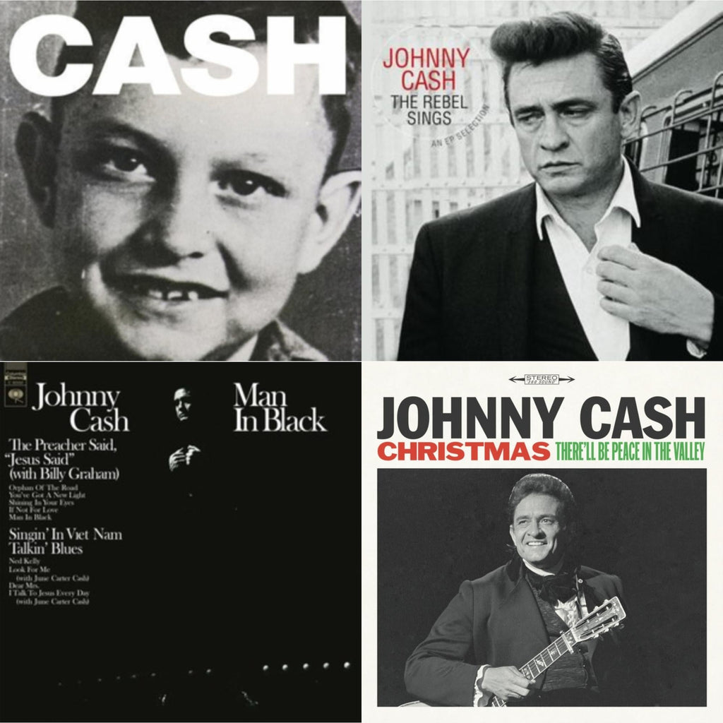 American Vi: Ain't No Grave & Rebel Sings (Crystal Clear & Solid Silver LP Vinyl) & Man In Black (White LP Vinyl) & Christmas: There'll Be Peace In The Valley