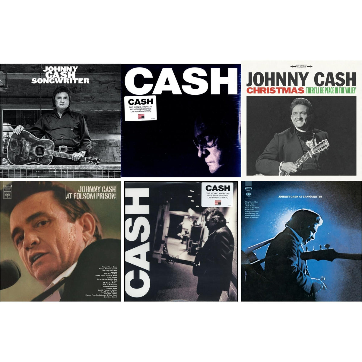 At Folsom Prison & At San Quentin & Songwriter & American Iii: Soitary Man & American Iv: The Man Comes Around & Christmas: There'll Be Peace In The Valley