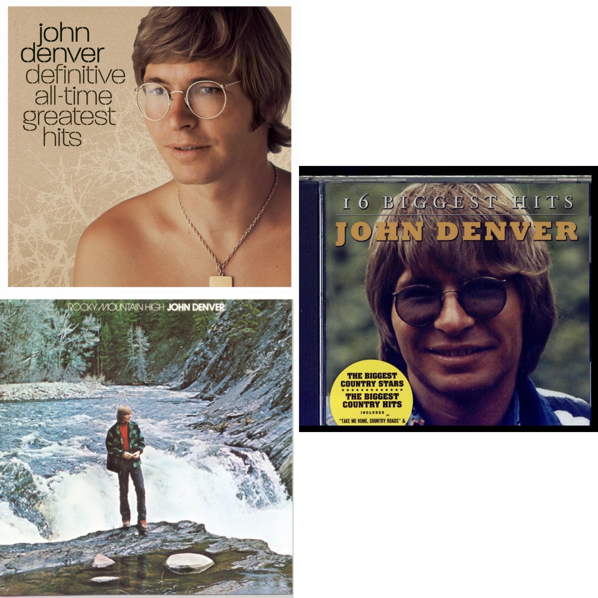 John Denver - Definitive All Time Greatest Hits & Rocky Mountain High & 16 Biggest Hits - CD Bundle