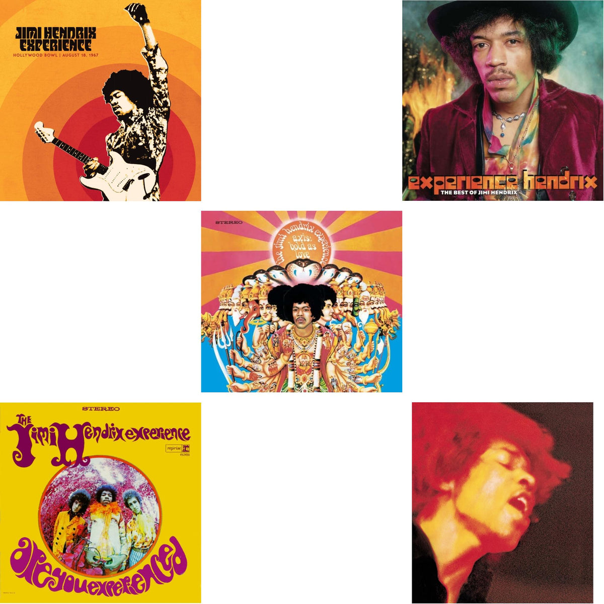 Jimi Hendrix Experience: Live At The Hollywood Bowl: August 18, 1967 & Axis: Bold As Love (180G) & Electric Ladyland (180G) & Are You Experienced (180G) & Experience Hendrix: Best Of Jimi Hendrix (2LP/150G)