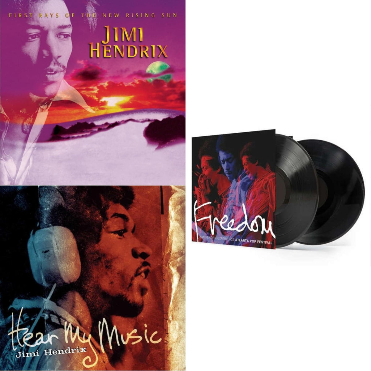 First Rays Of The New Rising Sun (2LP/150G) & Hear My Music (2LP/Gatefold) (180G) & Atlanta Pop Festival (2LP/Gatefold) (180G)