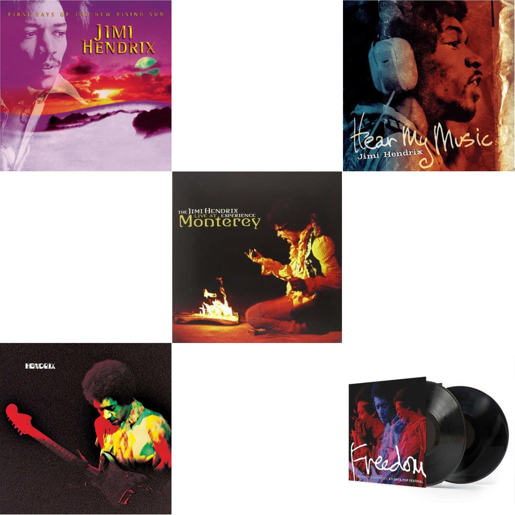 First Rays Of The New Rising Sun (2LP/150G) & Band Of Gypsys (180G/50Th Anniversary/Booklet/Images/Essay By John Mcdermott/Poster) & Live At Monterey (180G) & Hear My Music (2LP/Gatefold) (180G) & Atlanta Pop Festival (2LP/Gatefold) (180G)