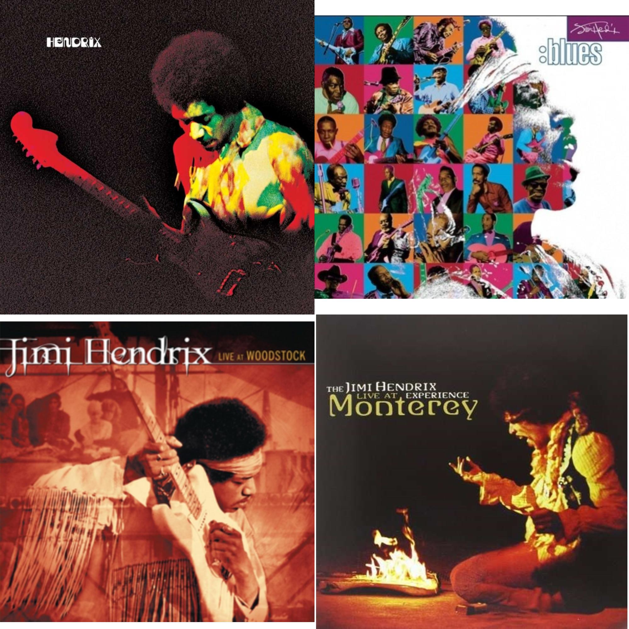 Band Of Gypsys (180G/50Th Anniversary/Booklet/Images/Essay By John Mcdermott/Poster) & Blues (2LP/180G/Gatefold) & Live At Woodstock & Live At Monterey (180G)