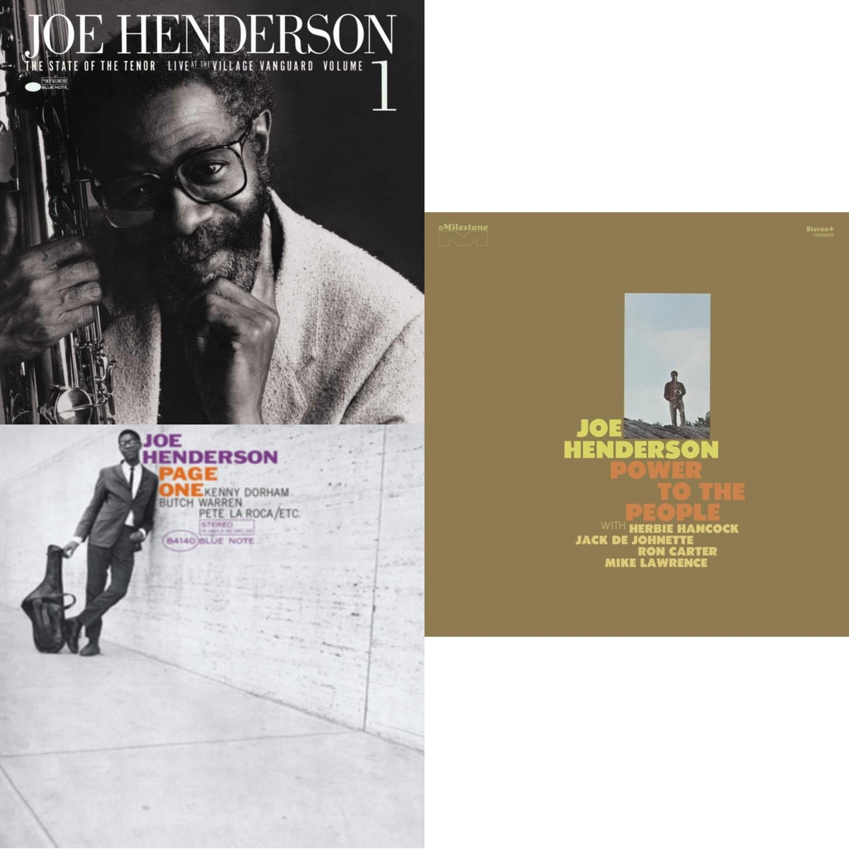 Page One (Blue Note Classic LP Vinyl Edition) & State Of The Tenor Vol. 1. (Blue Note Tone Poet Series) & Power To The People (Jazz Dispensary Top Shelf Series)