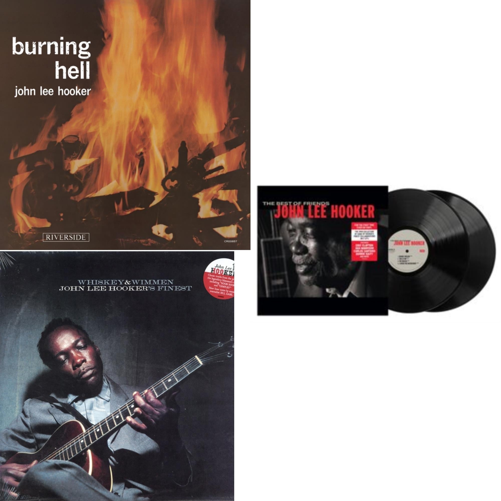 Best Of Friends & Whiskey & Wimmen: John Lee Hooker's Finest & Burning Hell (Bluesville Acoustic Sounds Series)