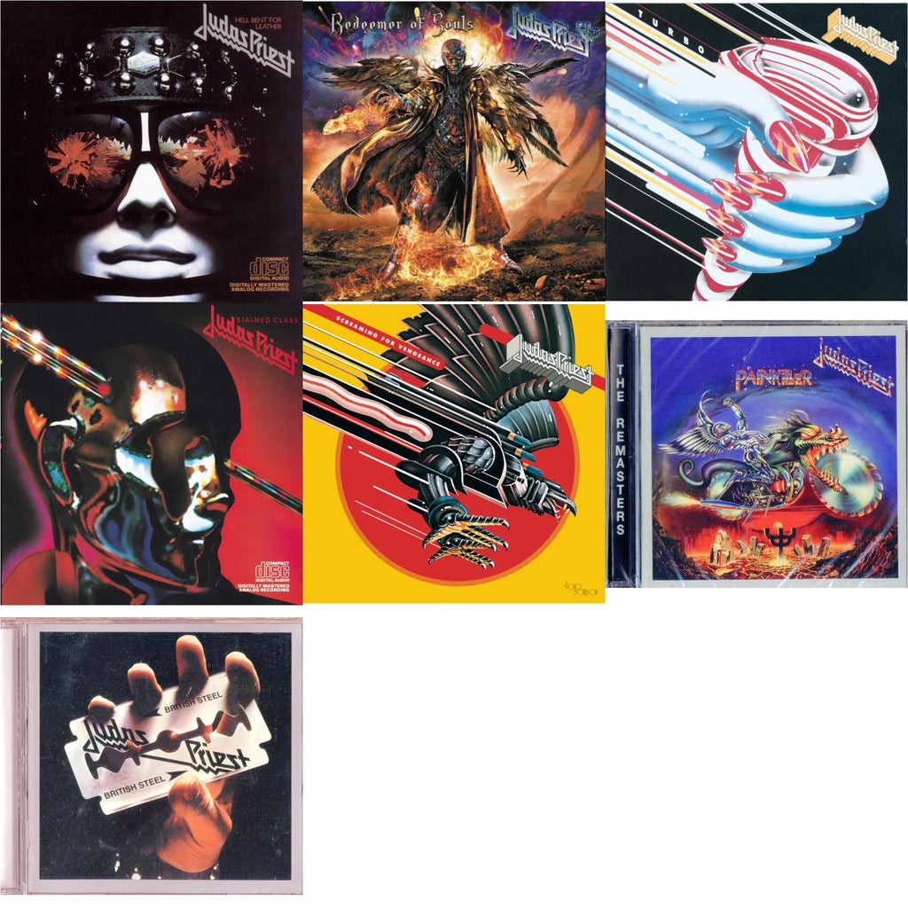 British Steel & Painkiller & Stained Class & Turbo & Hell Bent For Leather & Screaming For Vengeance & Redeemer Of Souls