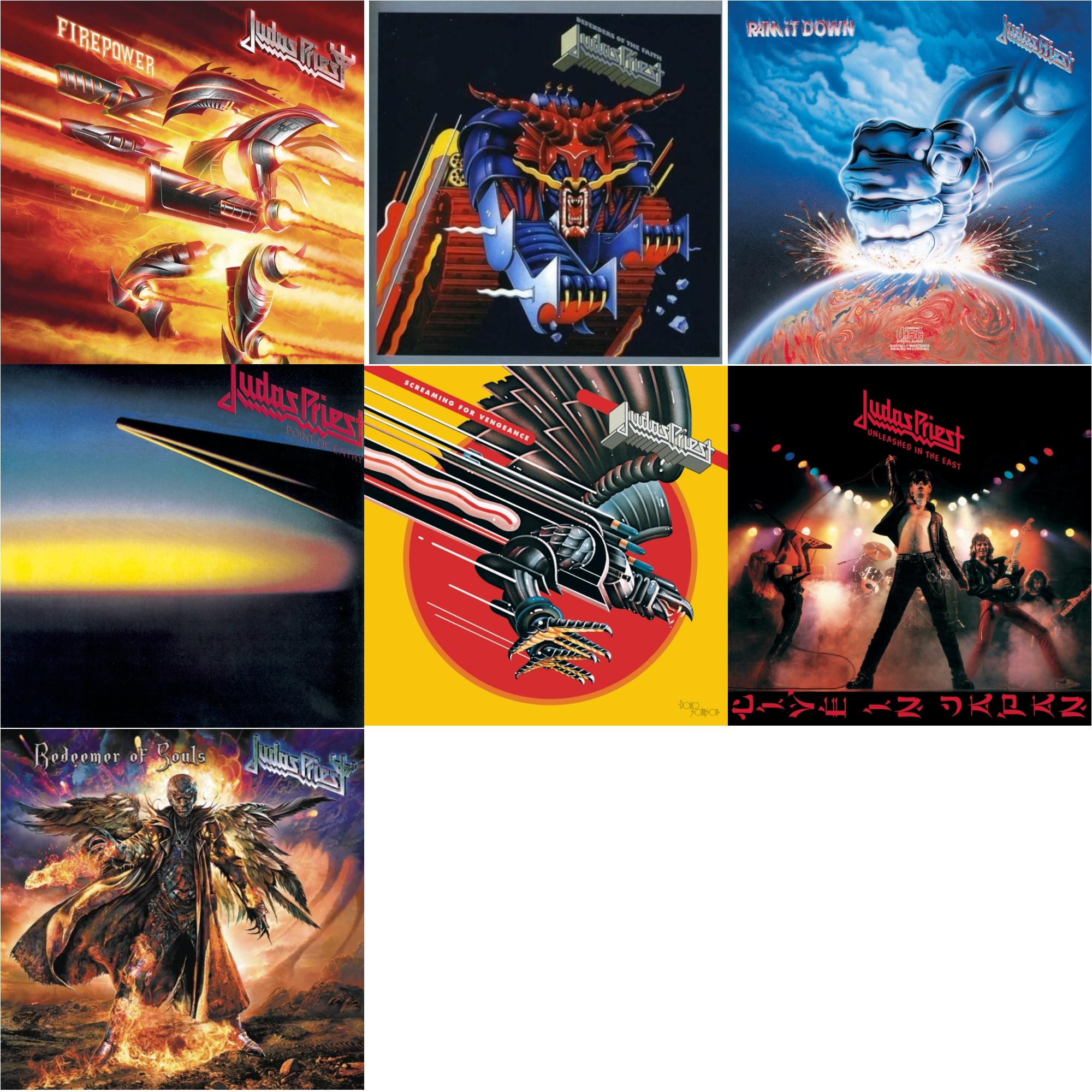 Firepower & Defenders Of The Faith & Ram It Down & Point Of Entry & Screaming For Vengeance & Unleashed In The East & Redeemer Of Souls