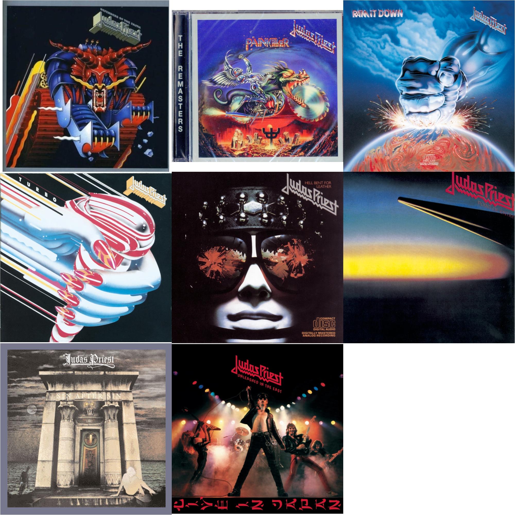 Defenders Of The Faith & Painkiller & Ram It Down & Turbo & Hell Bent For Leather & Point Of Entry & Sin After Sin & Unleashed In The East
