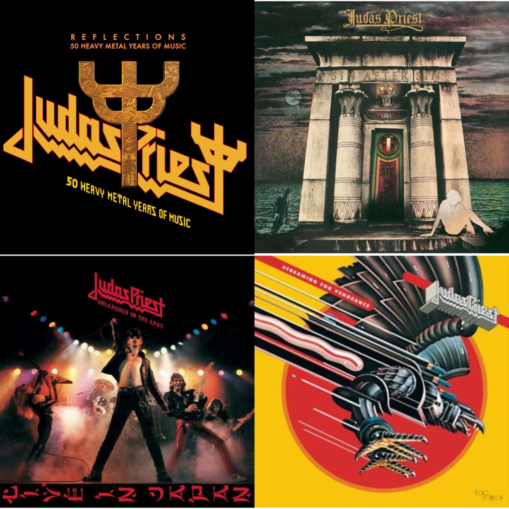 Reflections - 50 Heavy Metal Years Of Music (2LP/180G/Red Vinyl) & Sin After Sin (180G/Dl Card) & Unleashed In The East: Live In Japan (180G/Dl Card) & Screaming For Vengeance (180G/Dl Card)