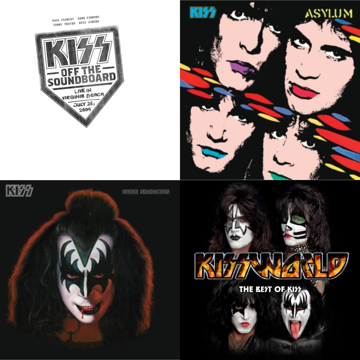 Kiss Off The Soundboard: Live In Virginia Beach (3LP) & Asylum & Gene Simmons & Kissworld - The Best Of Kiss (2 LP)