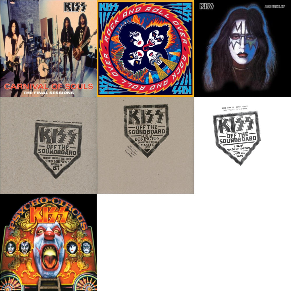 Kiss Off The Soundboard: Live In Virginia Beach (3LP) & Kiss Off The Soundboard: Donington 1996 (Live) (3LP) & Kiss Off The Soundboard: Live In Des Moines (2LP) & Psycho Circus & Carnival Of Souls & Rock & Roll Over & Ace Frehley