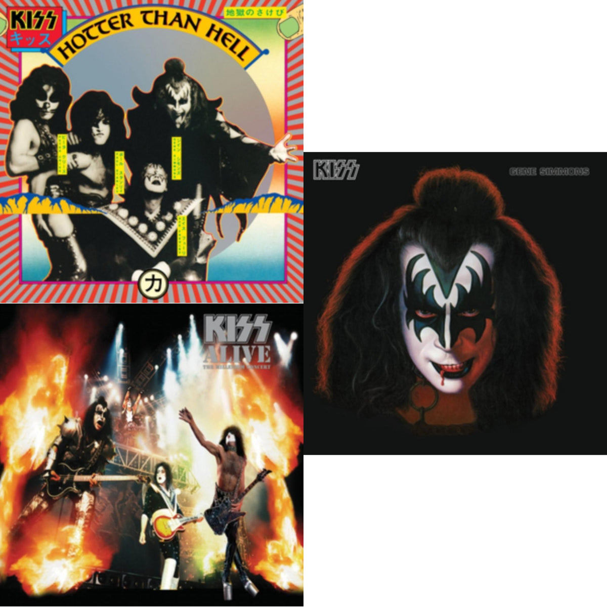 This is a 3 LP Vinyl SKU bundle.
1.This LP Vinyl is brand new.Format: LP VinylMusic Style: Hard RockThis item's title is: Hotter Than HellArtist: KissBarcode: 602537715497Release Date: 4/1/2014
2.This LP Vinyl is brand new.