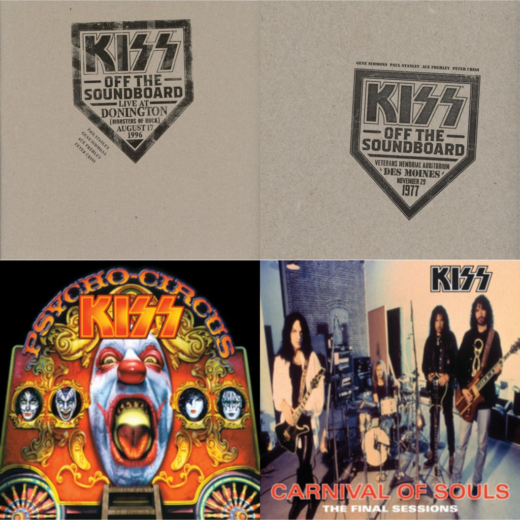 Kiss Off The Soundboard: Donington 1996 (Live) (3LP) & Kiss Off The Soundboard: Live In Des Moines (2LP) & Psycho Circus & Carnival Of Souls
