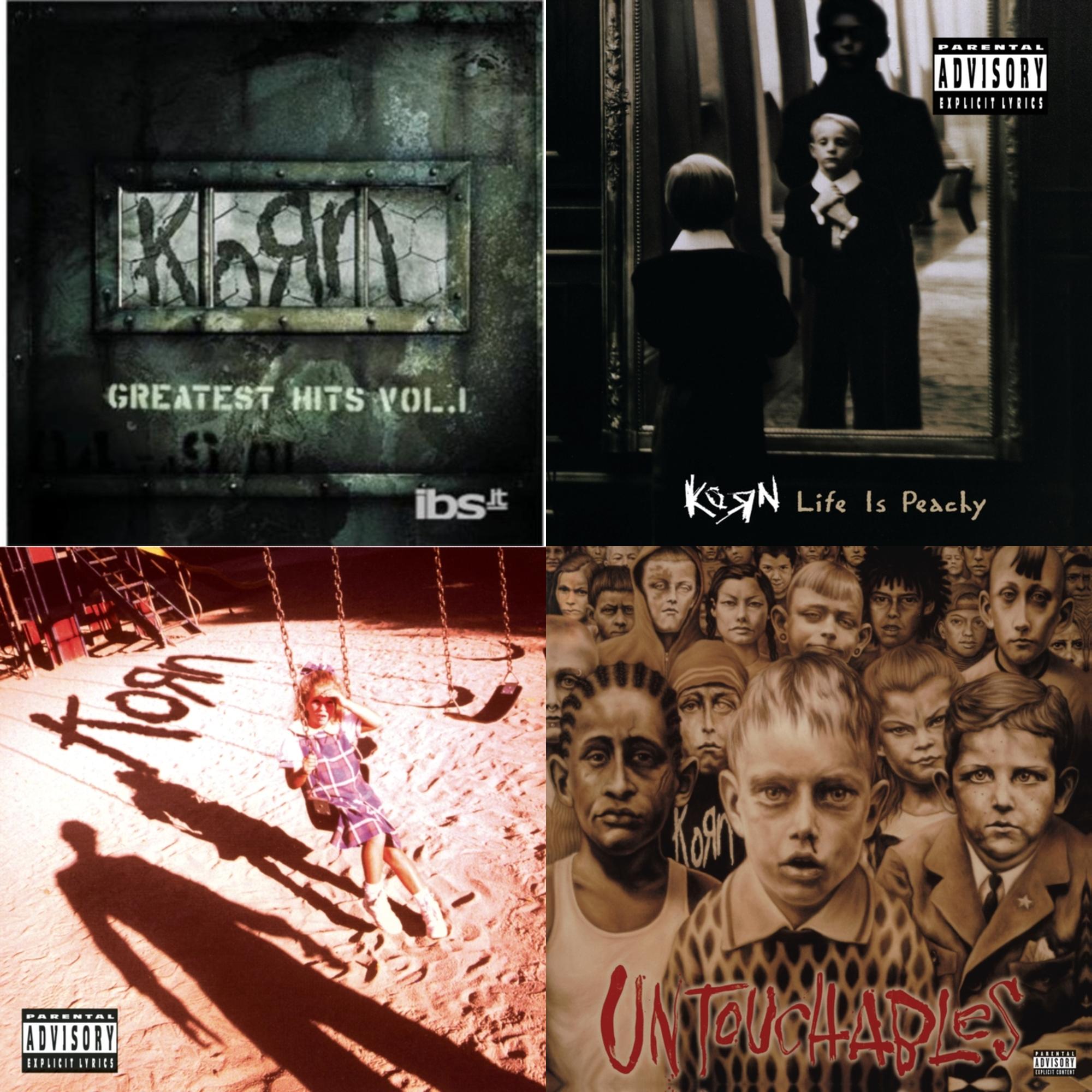 Korn - Greatest Hits Vol.1 & Life Is Peachy & Korn (Explicit) & Untouchables - CD Bundle