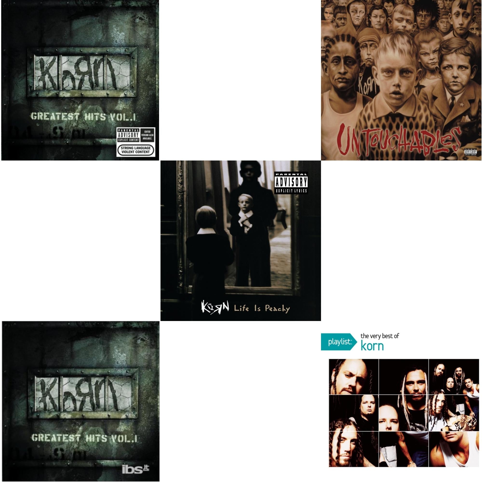 Greatest Hits Vol.1 & Greatest Hits Vol.1 & Life Is Peachy & Untouchables & Playlist: Very Best Of Korn
