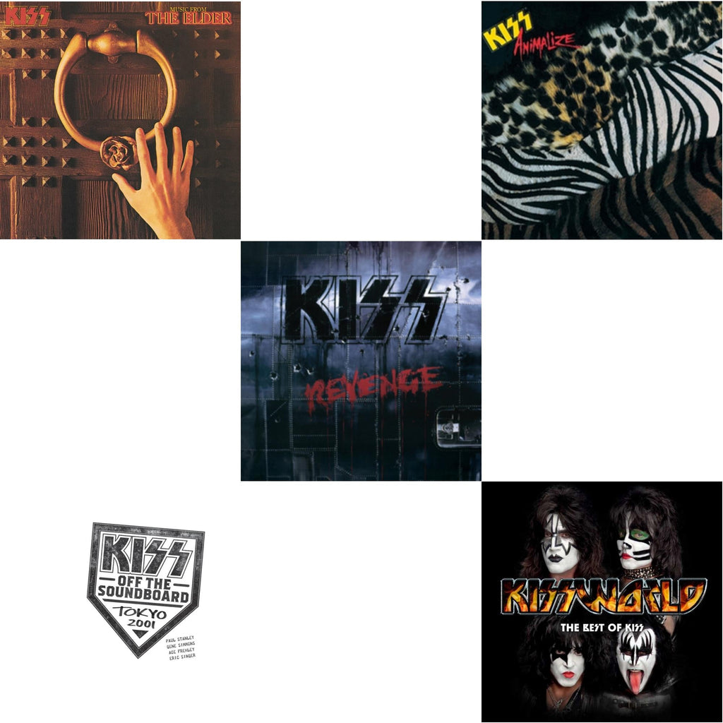 Music From The Elder (Half-Speed Master/Clear LP Vinyl/180G) & Kiss Off The Soundboard: Tokyo 2001 (3LP) & Revenge & Animalize & Kissworld - The Best Of Kiss (2 LP)