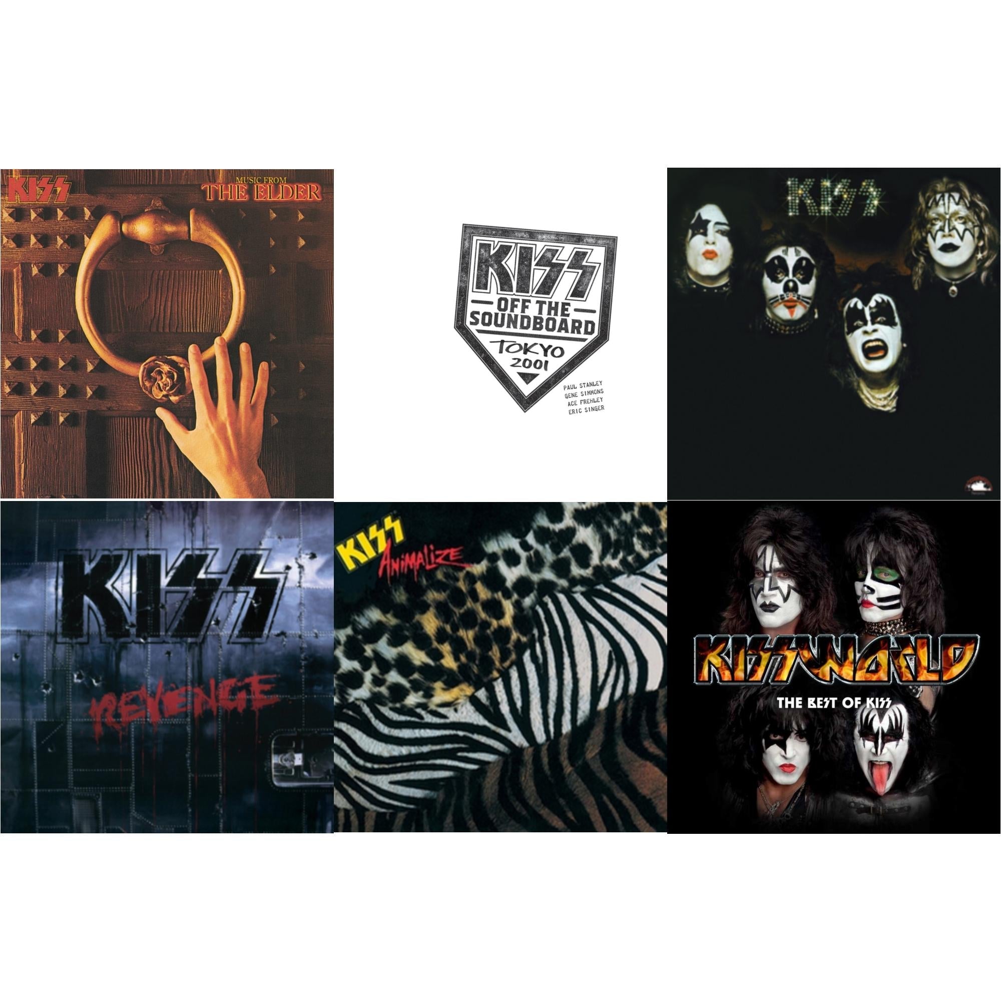 Music From The Elder (Half-Speed Master/Clear LP Vinyl/180G) & Kiss Off The Soundboard: Tokyo 2001 (3LP) & Kiss & Revenge & Animalize & Kissworld - The Best Of Kiss (2 LP)