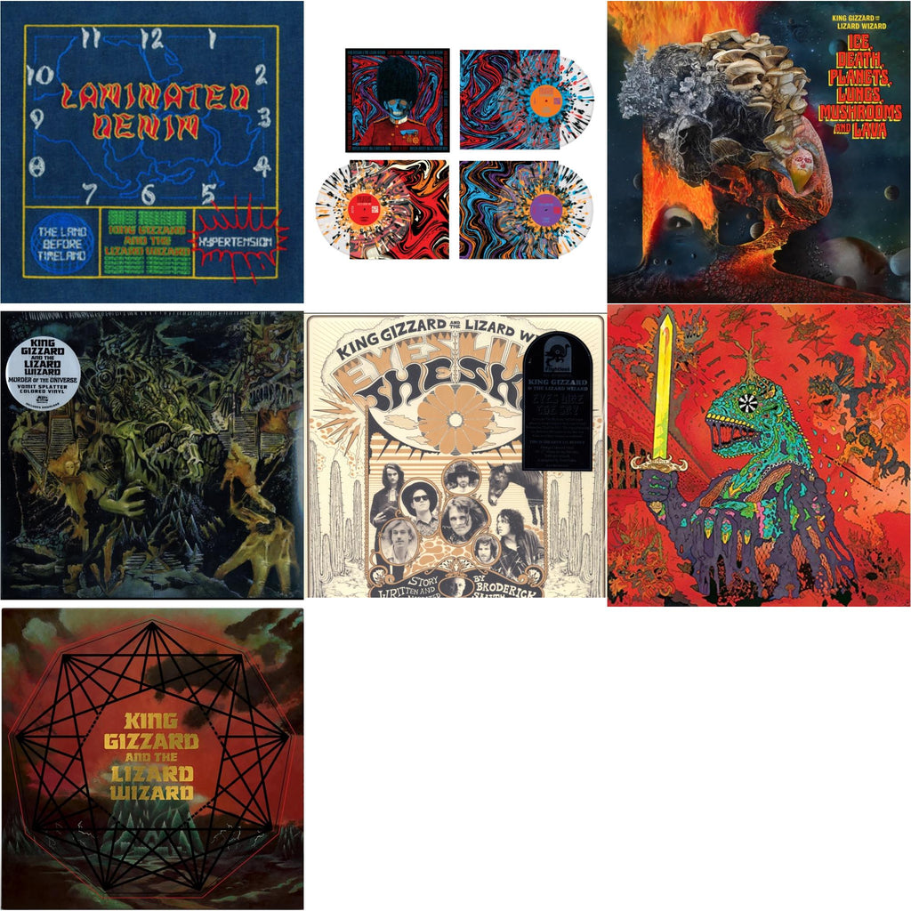 This is a 7 LP Vinyl SKU bundle.
1.This LP Vinyl is brand new.Format: LP VinylMusic Style: Psychedelic RockThis item's title is: Laminated Denim (Lucky Rainbow LP Vinyl)Artist: King Gizzard & The Lizard WizardLabel: KGLWBarcode: 198704290206Release Date: 4/25/2025
2.