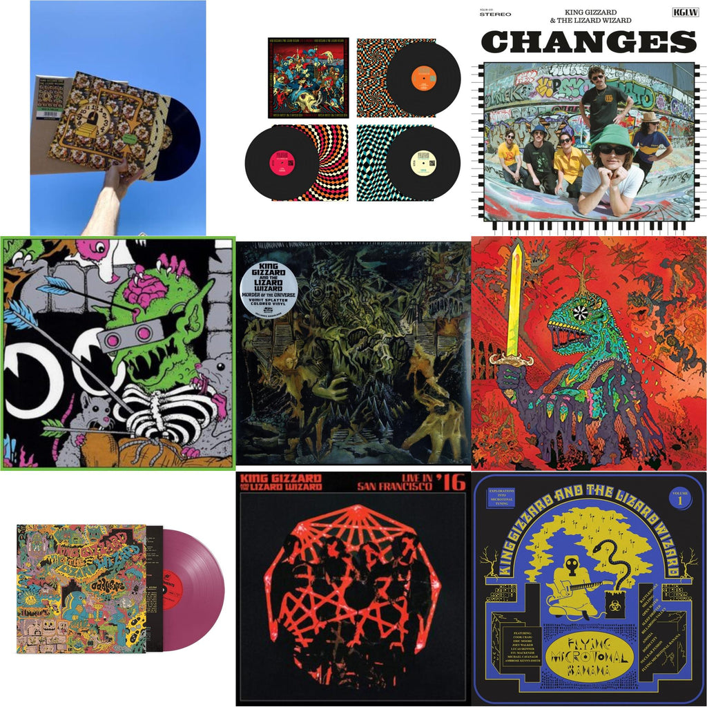 This is a 9 LP Vinyl SKU bundle.
1.This LP Vinyl is brand new.Format: LP VinylMusic Style: Psychedelic RockThis item's title is: Made In TimelandArtist: King Gizzard & The Lizard WizardLabel: KGLWBarcode: 5051083158589Release Date: 4/15/2022
2.This LP Vinyl is brand new.