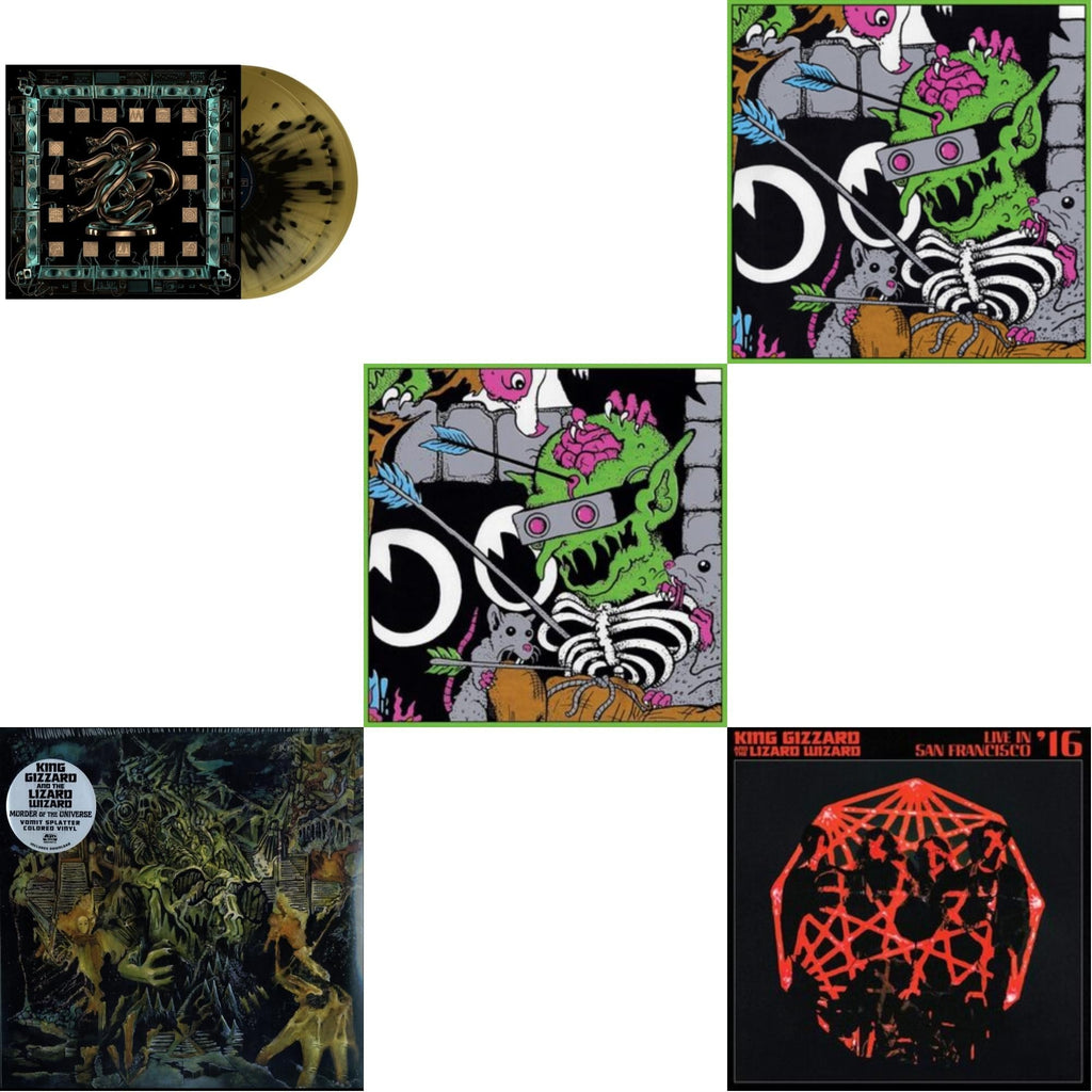 Live In Brussels '19 (Fuzz Club Official Bootleg) & Live In Brussels '19 (140G/3LP) & Murder Of The Universe (Transparent Green W/Mustard Yelow Splatter LP Vinyl) & Chunky Shrapnel (2LP/Gold With Black Splatter Vinyl)