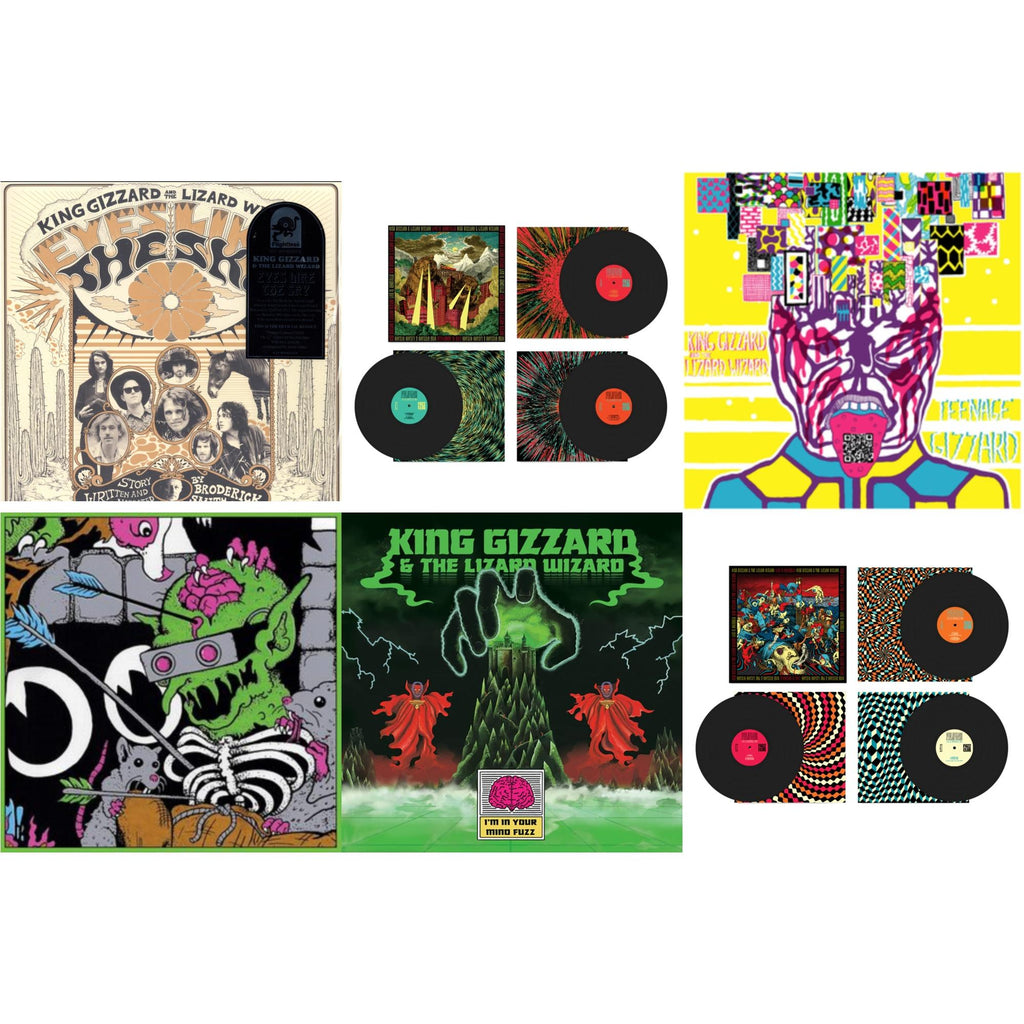 This is a 6 LP Vinyl SKU bundle.
1.This LP Vinyl is brand new.Format: LP VinylThis item's title is: Eyes Likes The Sky (Peach LP Vinyl)Artist: King Gizzard & The Lizard WizardLabel: ATO RECORDSBarcode: 880882339418Release Date: 11/2/2018
2.This LP Vinyl is brand new.