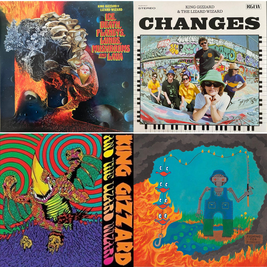 Ice, Death, Planets, Lungs, Mushrooms & Lava (2LP/Recycled Black Wax Vinyl) & Changes (Recycled Black Wax LP Vinyl) & Willoughby's Beach (Tangerine LP Vinyl) & Fishing For Fishies (Oil Spill Edition LP Vinyl)