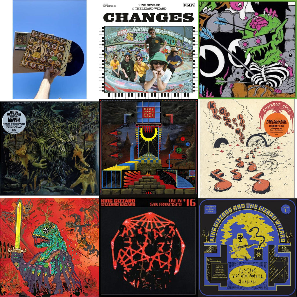This is a 9 LP Vinyl SKU bundle.
1.This LP Vinyl is brand new.Format: LP VinylMusic Style: Psychedelic RockThis item's title is: Made In TimelandArtist: King Gizzard & The Lizard WizardLabel: KGLWBarcode: 5051083158589Release Date: 4/15/2022
2.This LP Vinyl is brand new.