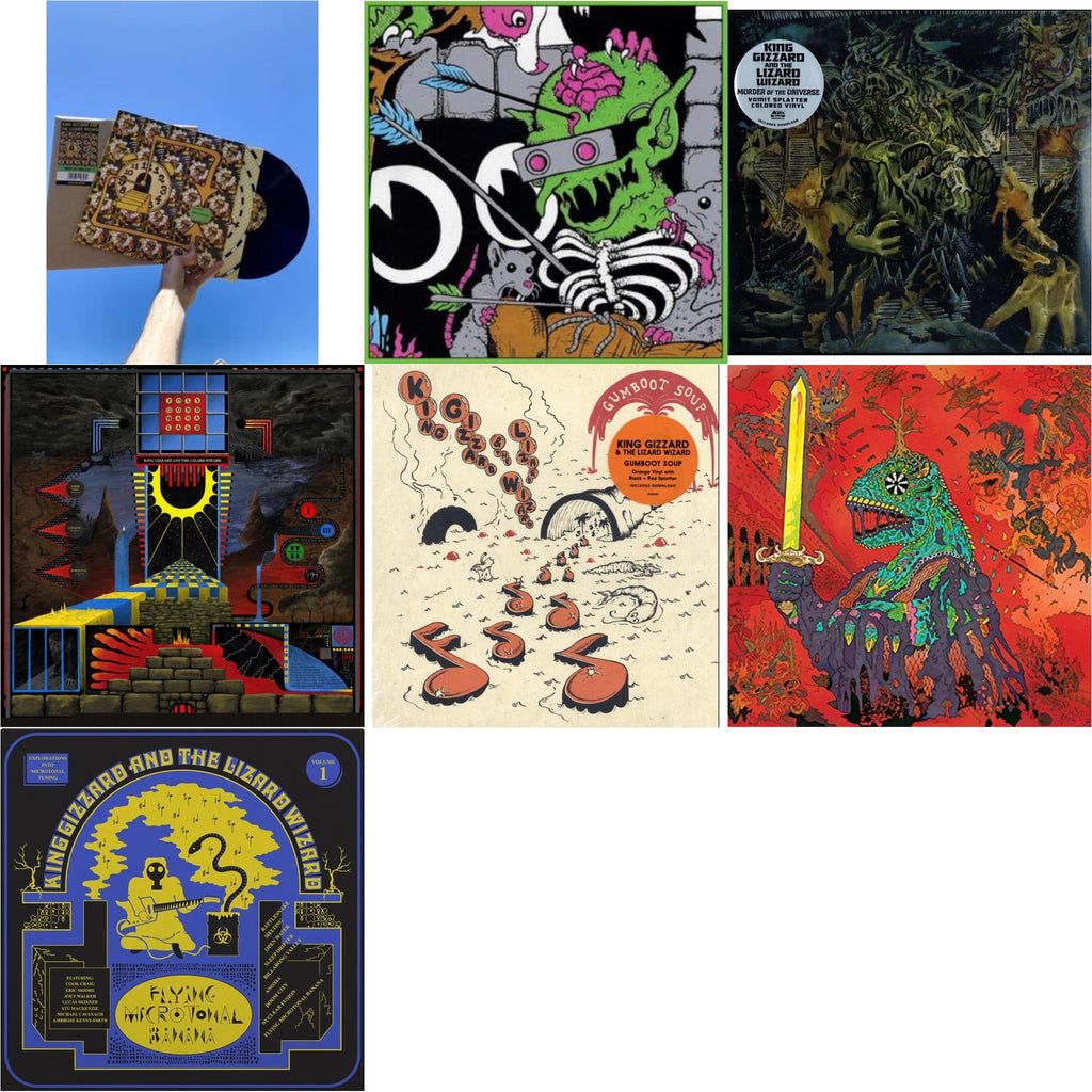 This is a 7 LP Vinyl SKU bundle.
1.This LP Vinyl is brand new.Format: LP VinylMusic Style: Psychedelic RockThis item's title is: Made In TimelandArtist: King Gizzard & The Lizard WizardLabel: KGLWBarcode: 5051083158589Release Date: 4/15/2022
2.This LP Vinyl is brand new.