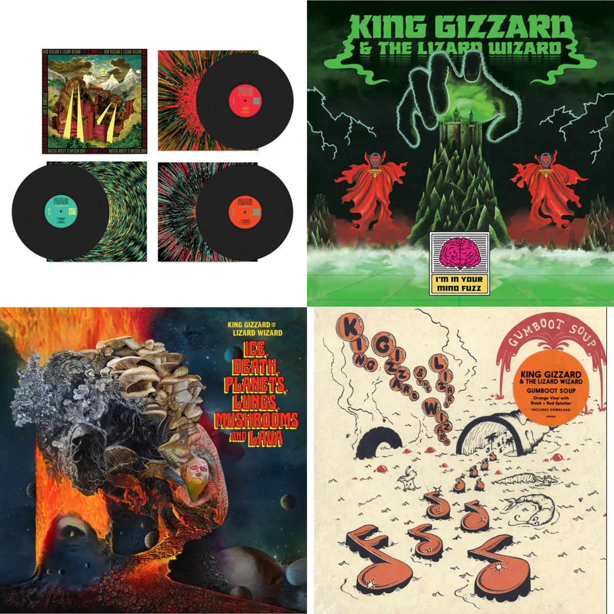 This is a 4 LP Vinyl SKU bundle.
1.This LP Vinyl is brand new.Format: LP VinylThis item's title is: Live In Adelaide '19 (Fuzz Club Official Bootleg)Artist: King Gizzard & The Lizard WizardLabel: FUZZ CLUBBarcode: 5060467887144Release Date: 1/10/2025
2.This LP Vinyl is brand new.
