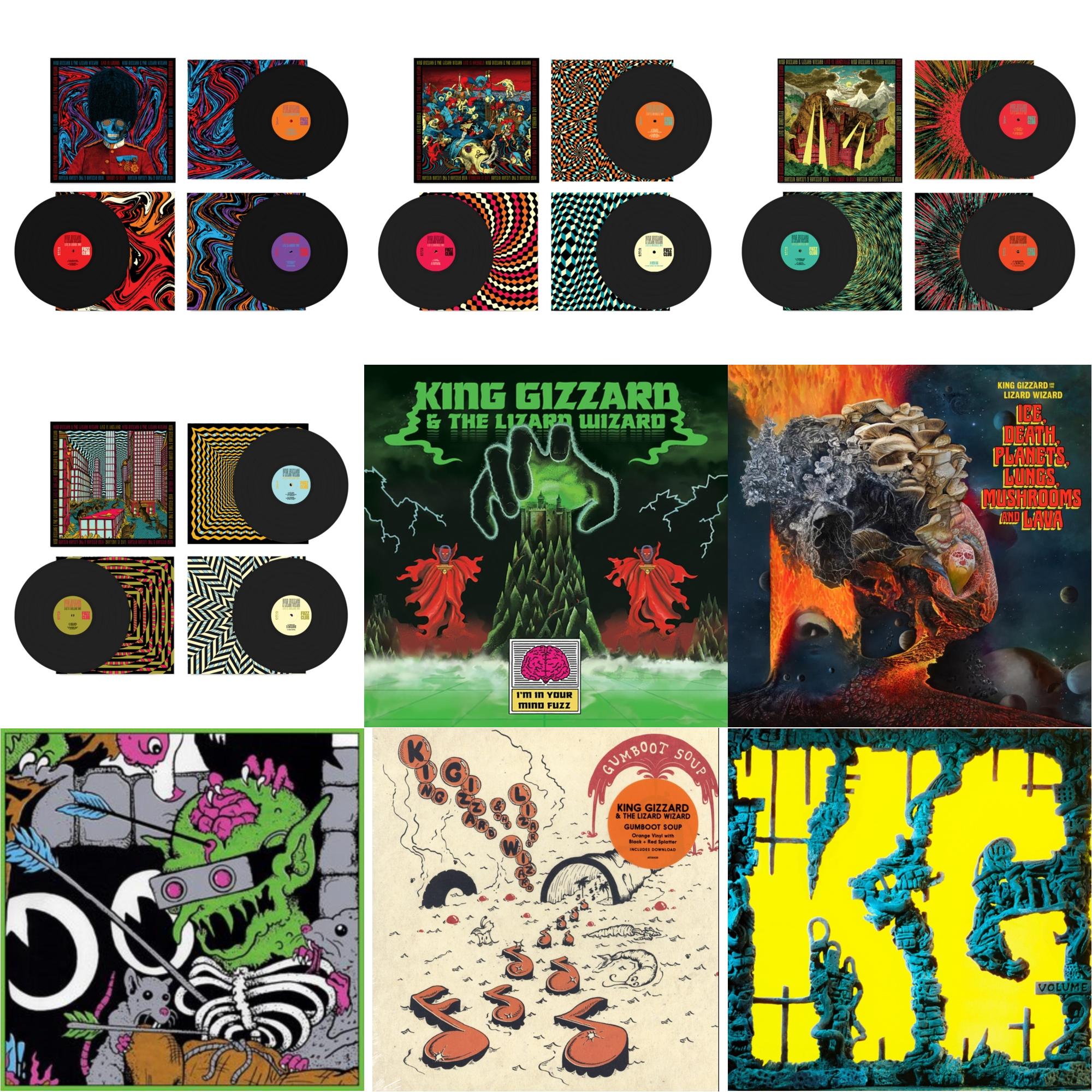 This is a 9 LP Vinyl SKU bundle.
1.This LP Vinyl is brand new.Format: LP VinylThis item's title is: Live In London '19 (Fuzz Club Official Bootleg)Artist: King Gizzard & The Lizard WizardLabel: FUZZ CLUBBarcode: 5060467887083Release Date: 1/10/2025
2.This LP Vinyl is brand new.