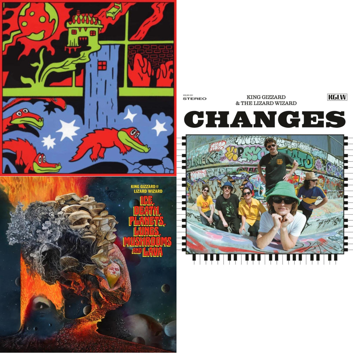Live In Paris '19 (Fuzz Club Official Bootleg) & Ice, Death, Planets, Lungs, Mushrooms & Lava (2LP/Recycled Black Wax Vinyl) & Changes (Recycled Black Wax LP Vinyl)