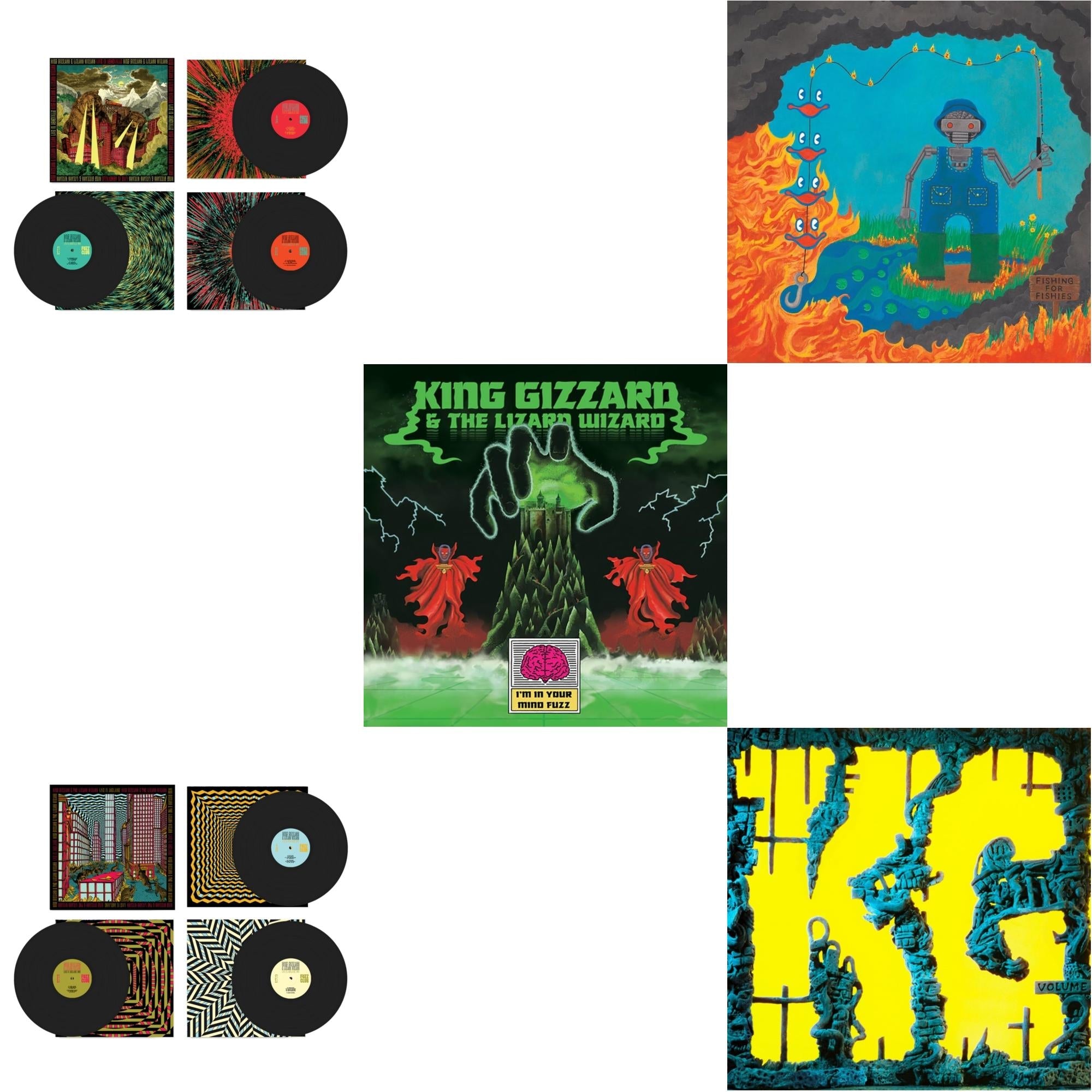 Live In Adelaide '19 (Fuzz Club Official Bootleg) & Live In Asheville '19 (Fuzz Club Official Bootleg) & I'm In Your Mind Fuzz & Fishing For Fishies (Oil Spill Edition LP Vinyl) & K.G. (X)