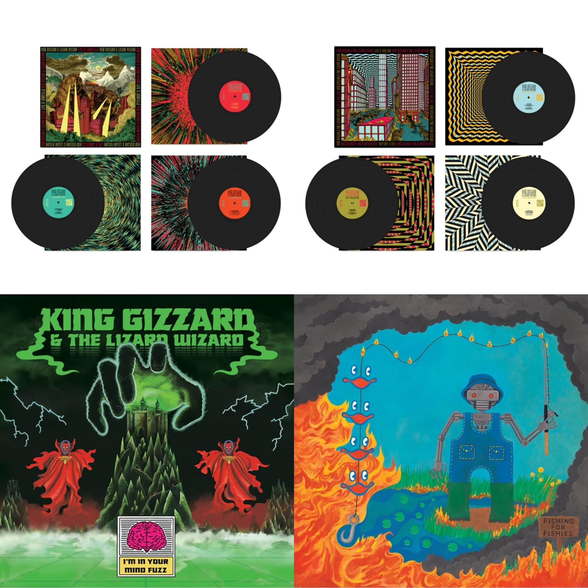 Live In Adelaide '19 (Fuzz Club Official Bootleg) & Live In Asheville '19 (Fuzz Club Official Bootleg) & I'm In Your Mind Fuzz & Fishing For Fishies (Oil Spill Edition LP Vinyl)
