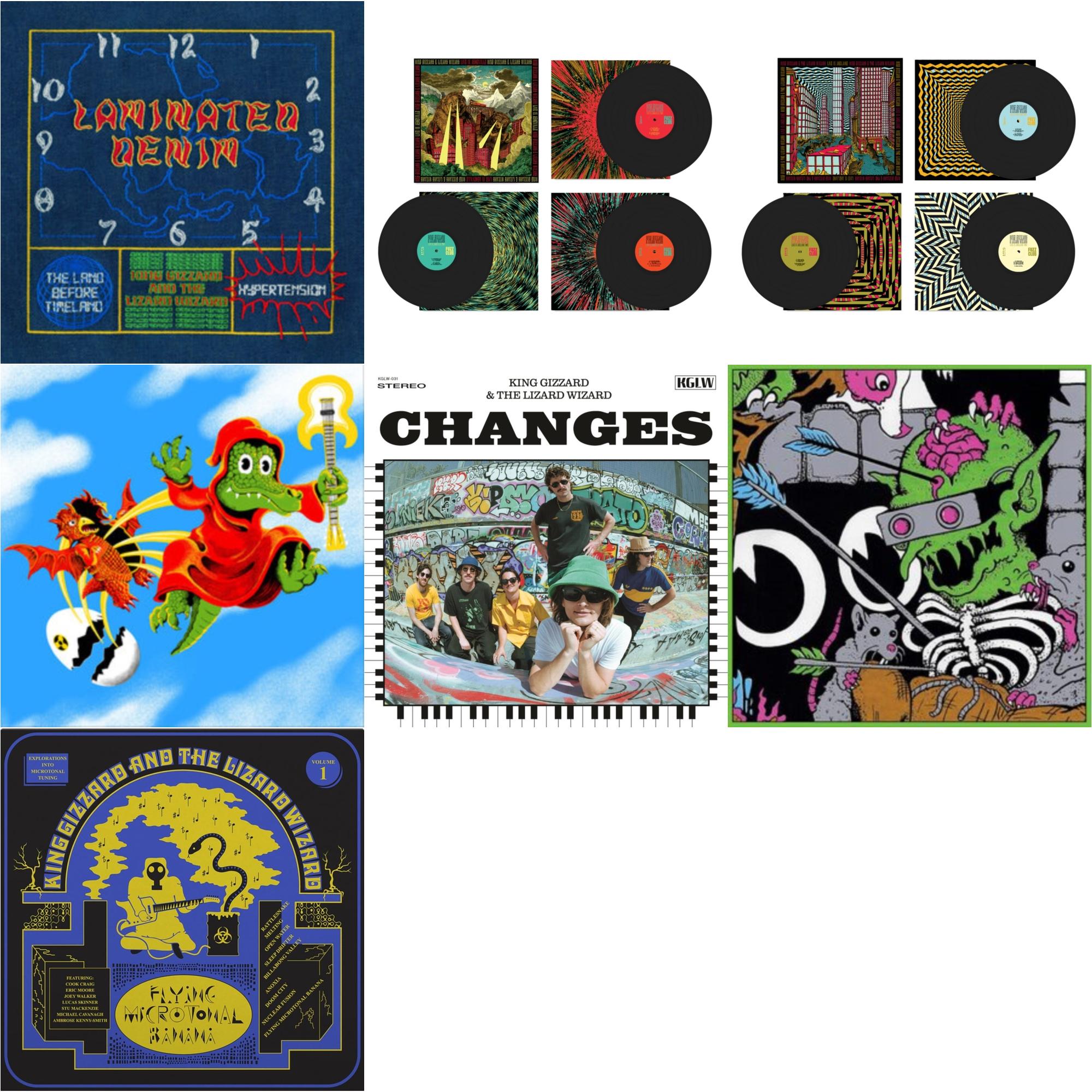 This is a 7 LP Vinyl SKU bundle.
1.This LP Vinyl is brand new.Format: LP VinylMusic Style: Psychedelic RockThis item's title is: Laminated Denim (Lucky Rainbow LP Vinyl)Artist: King Gizzard & The Lizard WizardLabel: KGLWBarcode: 198704290206Release Date: 4/25/2025
2.