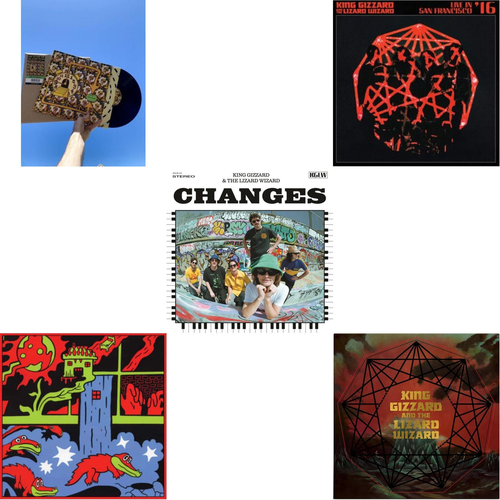 Made In Timeland & Live In Paris '19 (Fuzz Club Official Bootleg) & Changes (Recycled Black Wax LP Vinyl) & Live In San Francisco '16 (Deluxe/2LP/Fog/Sunburst Vinyl) & Nonagon Infinity (Alien Warp Drive Edition) (2LP/Coloured Vinyl)