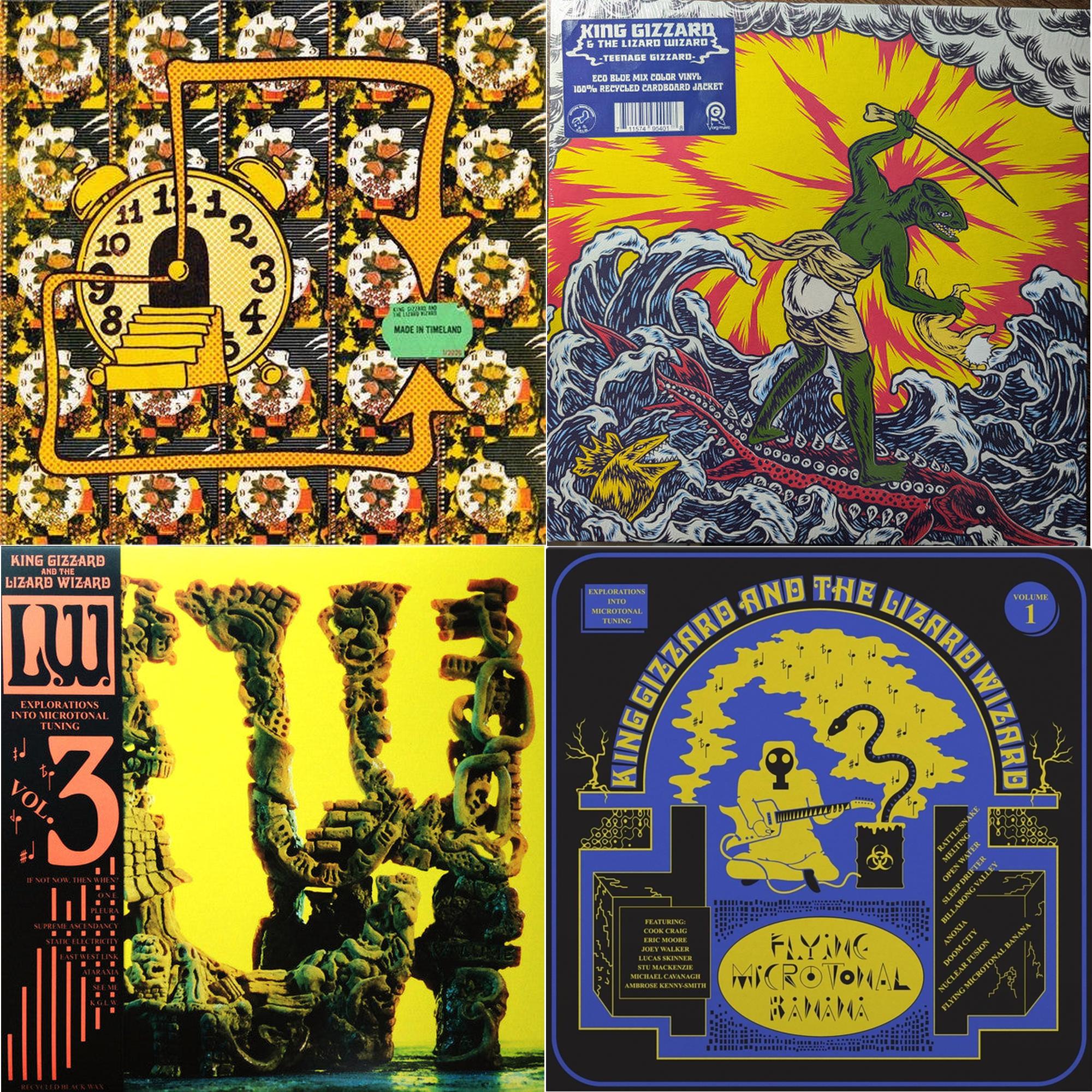 Made In Timeland & Teenage Gizzard (Blue Eco Mix LP Vinyl) & L.W. & Flying Microtonal Banana (Randomly Colored Recycled LP Vinyl)
