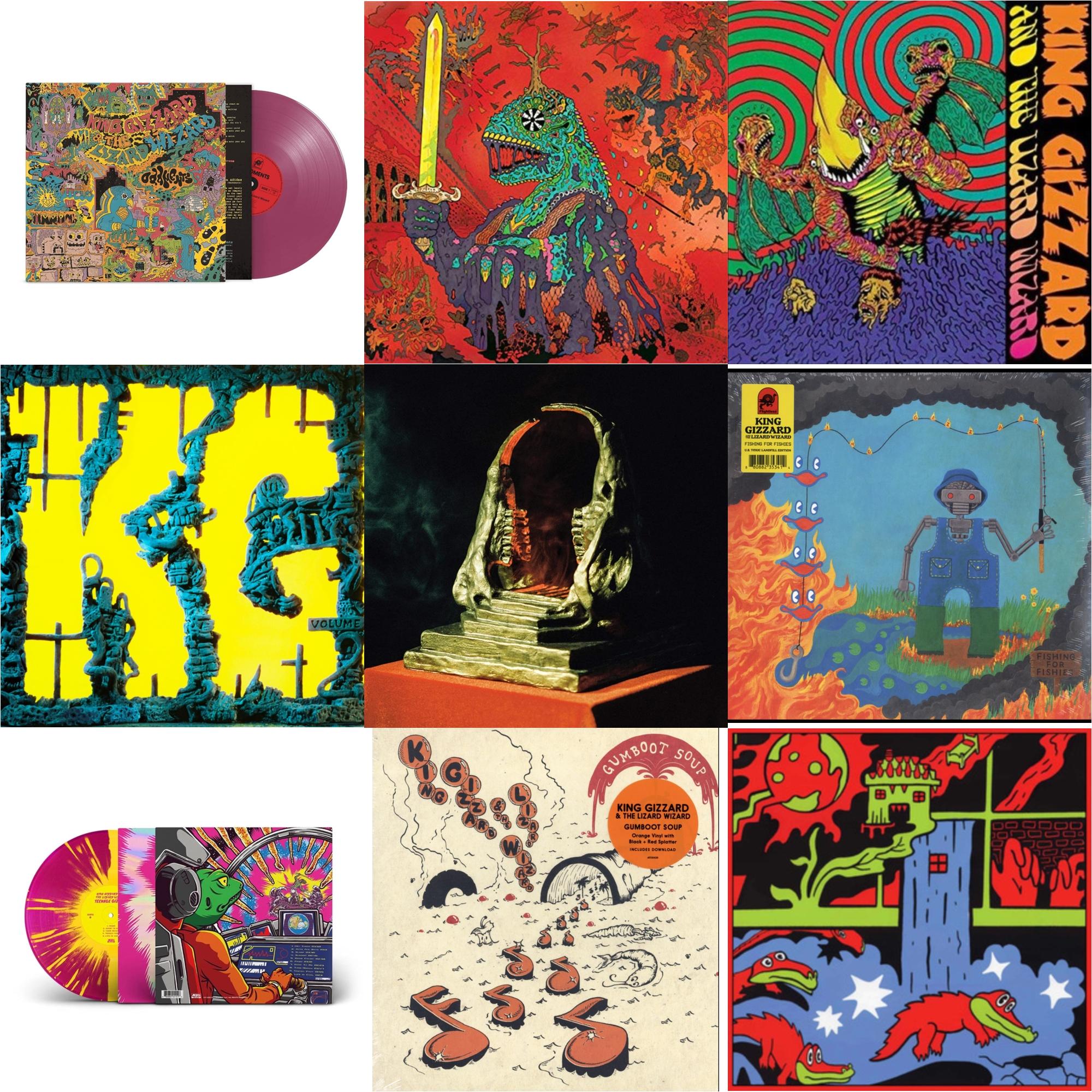 This is a 9 LP Vinyl SKU bundle.
1.This LP Vinyl is brand new.Format: LP VinylMusic Style: Psychedelic RockThis item's title is: Oddments (Plum LP Vinyl)Artist: King Gizzard & The Lizard WizardLabel: ATO RECORDSBarcode: 880882339715Release Date: 11/2/2018
2.
