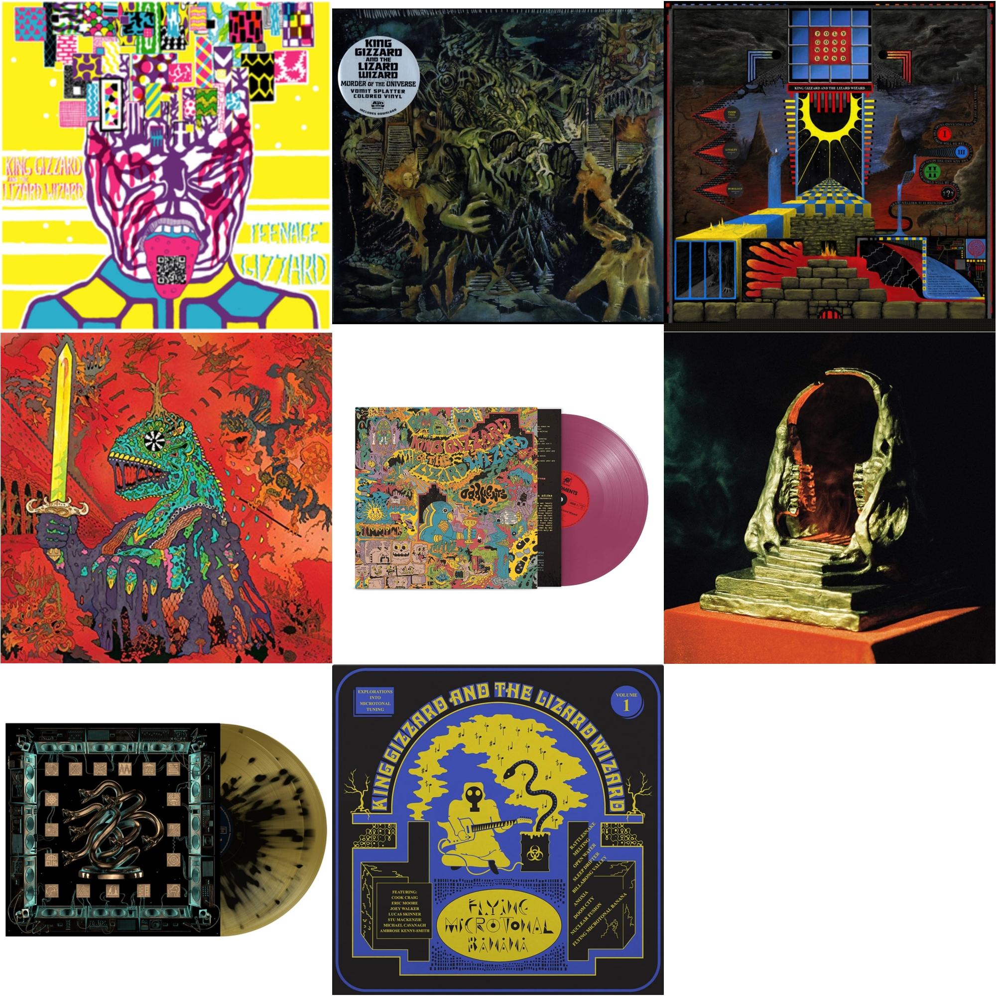 This is a 8 LP Vinyl SKU bundle.
1.This LP Vinyl is brand new.Format: LP VinylMusic Style: SurfThis item's title is: Teenage Gizzard (Fuzz Club Official Bootleg) (Deluxe Edition)Artist: King Gizzard & The Lizard WizardLabel: FUZZ CLUBBarcode: 5060467887199Release Date: 5/28/2021
2.