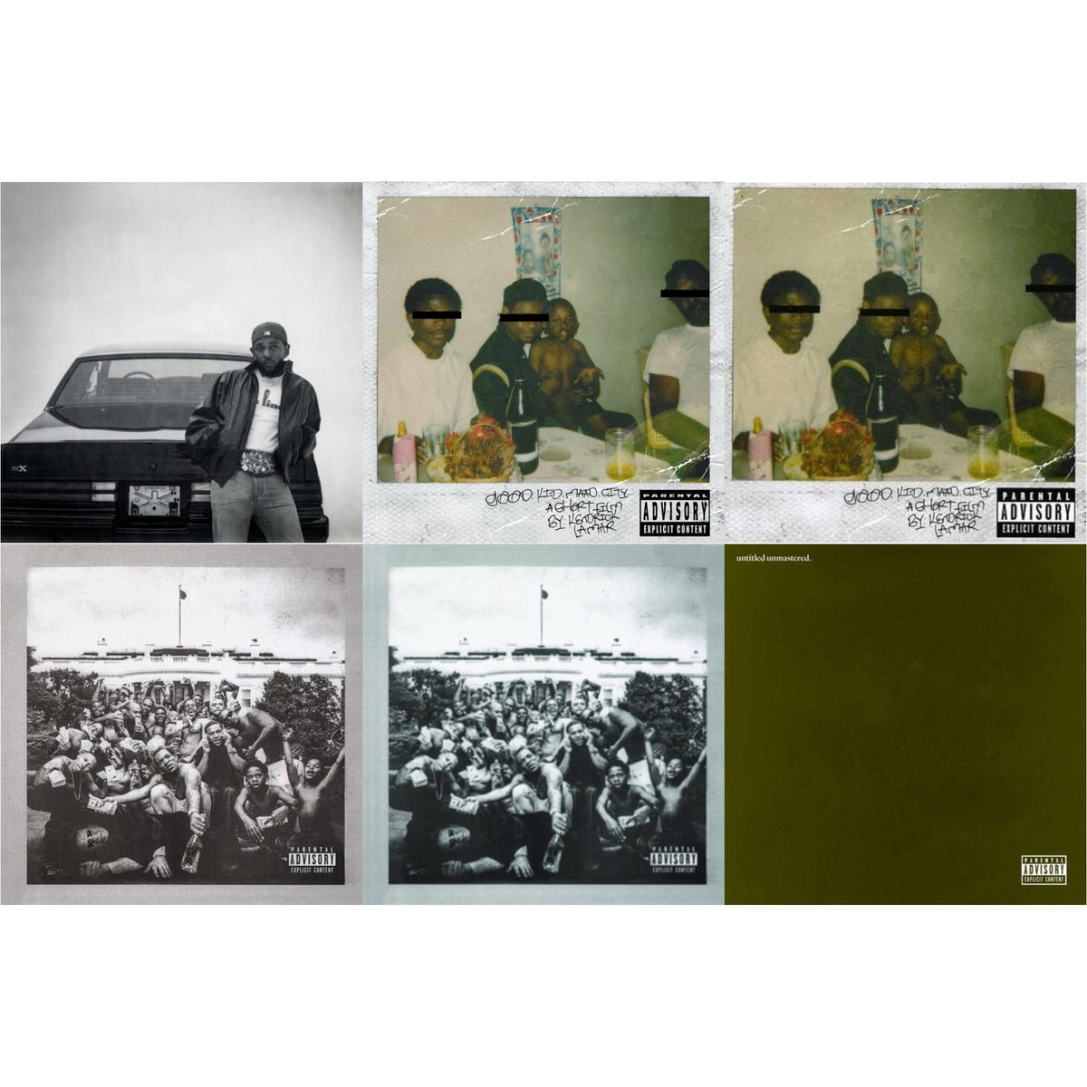 Gnx (X) & Good Kid, M.A.A.D City & Good Kid, M.A.A.D City (Remixes) & To Pimp A Butterfly & To Pimp A Butterfly & Untitled Unmastered (X)